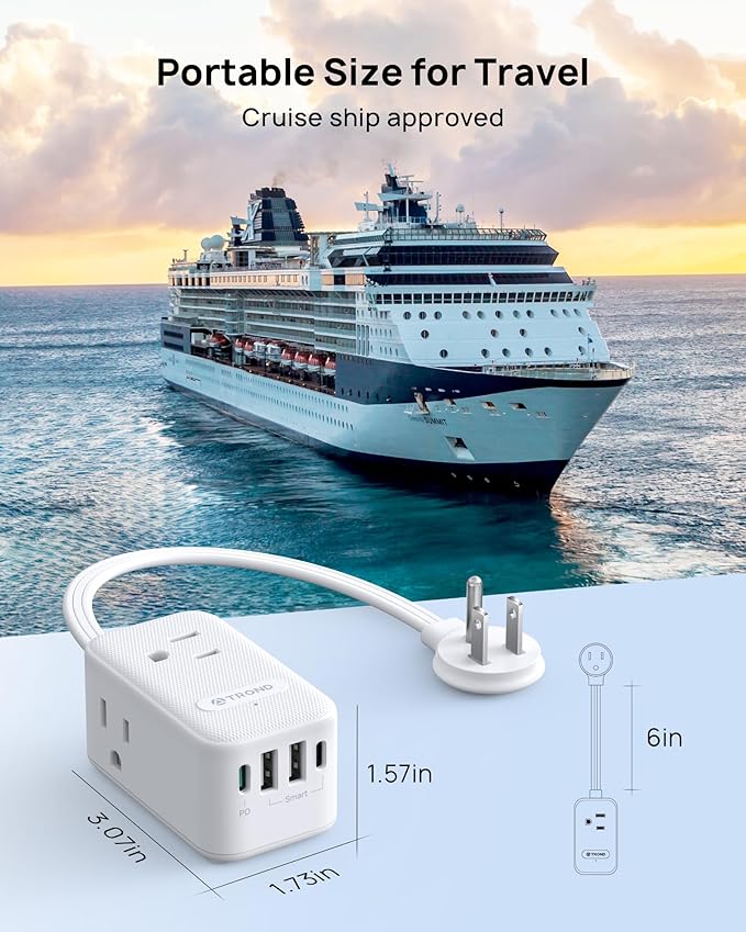 TROND Outlet Extender with 6 Inch Cord - Image 6