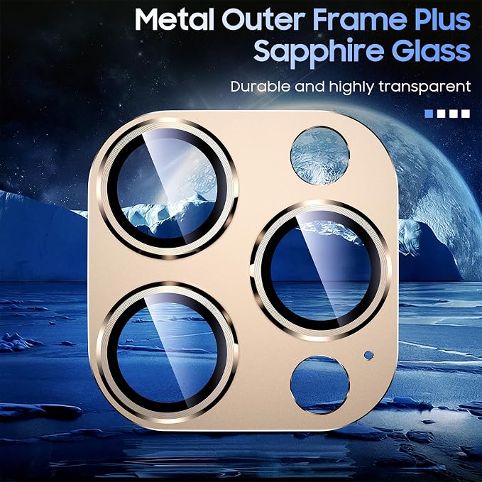 Uyiton Compatible with iPhone 15 Pro/iPhone 15 Pro Max Camera Lens Protector - Image 4