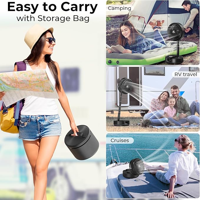 40000mAh Battery Operated Camping Fan - Image 5