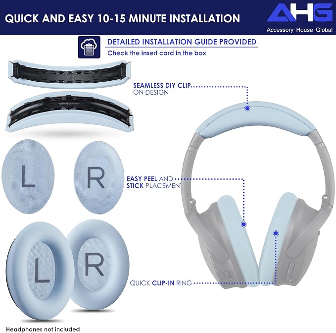 Replacement QC Ear Pad/Headband Pad Cushion. Compatible - Image 8