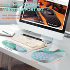 2-in-1 Ergonomic Set, Wave Rise Keyboard Wrist Rest and Massage Bulge Slope - Image 5