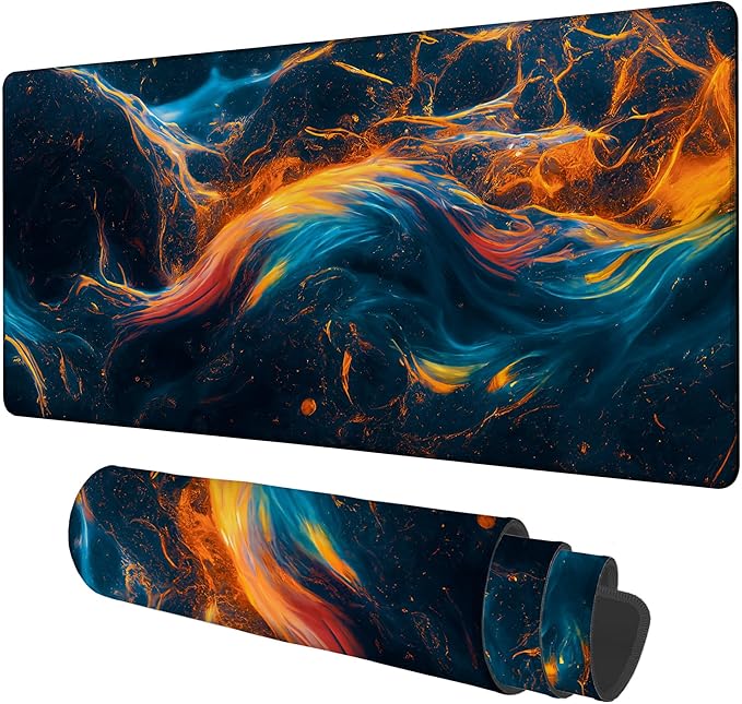 Gaming Desk Pad Large Extra Length Abstract Colorful Art Mouse Pad Keyboard by Unknown