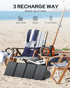 Portable Power Station Bank 300W Rated, 220Wh Solar Powered Power Bank - Image 3