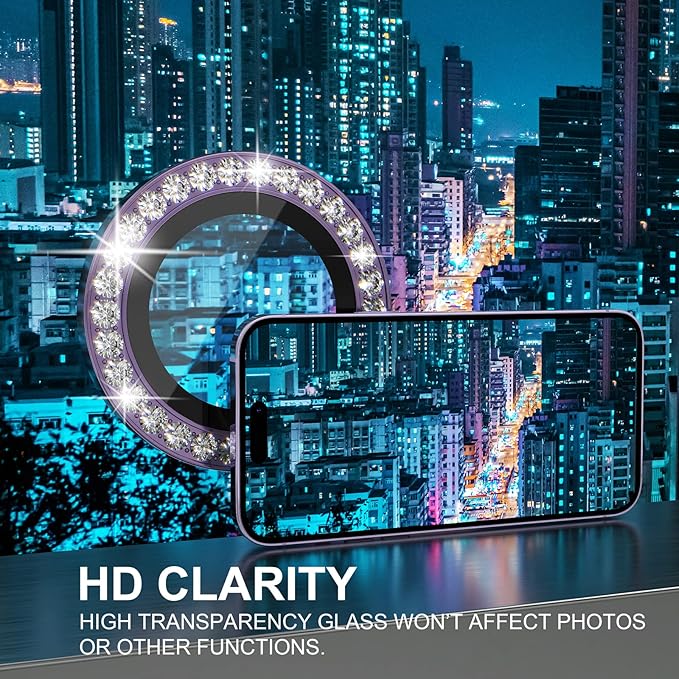 Choiche [3+1 for iPhone 14 Pro/iPhone 14 Pro Max Camera Lens Protector Bling - Image 5