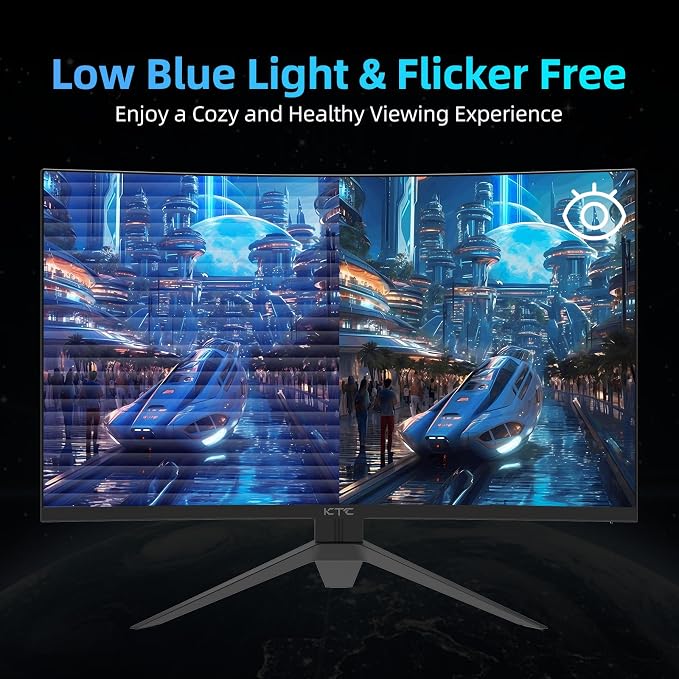 KTC 27 inch WQHD 180Hz 1ms Curved Gaming Monitor 1440P 144Hz Monitor 132% sRGB - Image 7