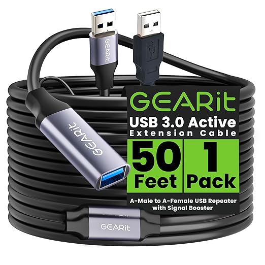GEARit USB 3.0 Active Extension Cable A-Male to A-Female USB Repeater by GEARit