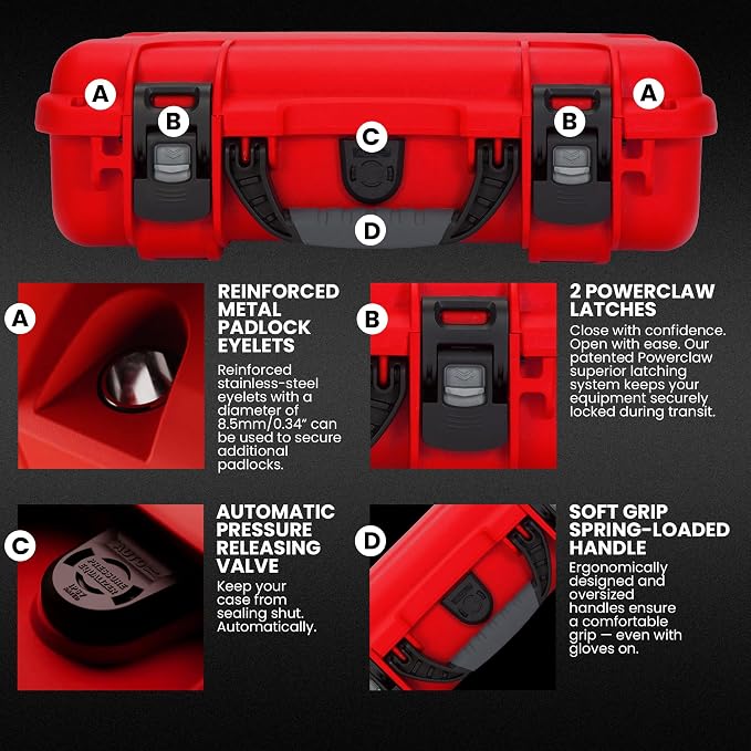 NANUK 910 Hard Case with Customizable Cubed Foam, IP67 Waterproof, Dustproof - Image 6