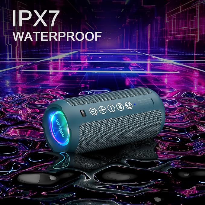 Ortizan Portable Bluetooth Speaker: IPX7 Waterproof, 24W Loud Sound, Deep Bass - Image 7