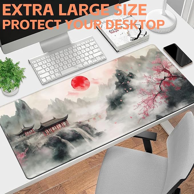 Mouse Pad Large Chinese Landscape Painting Non-Slip Game Desk Mat - Image 6
