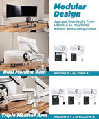 Heavy Duty Monitor Arm for Ultrawide Monitors up to 57" and 44 lbs, Single Desk - Image 6