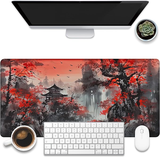 Desk Mat, Ink Painting Large Gaming Mouse Pad by KOAIWPAE