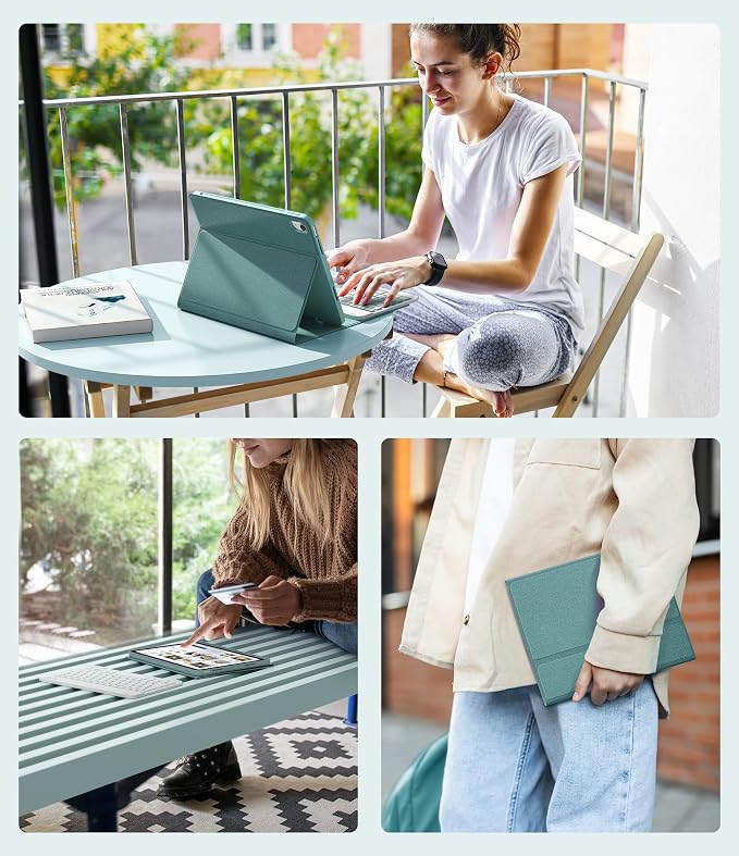 CHESONA Keyboard Case for iPad 11th/10th Generation, Detachable Wireless - Image 8