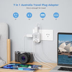 Australia Plug Adapter, TESSAN New Zealand Power Adapter - Image 3