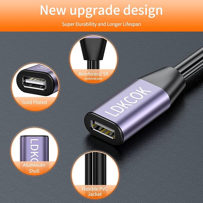 LDKCOK USB 2.0 Type A Male to A Female Active Repeater Extension Cable 75ft - Image 4
