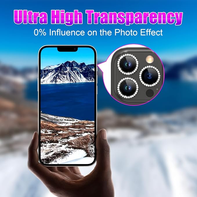 AGVEE 3+3 6 Pack for iPhone 12 Pro Max 6.7" Camera Lens Cover Protector - Image 6