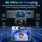 ROCWARE 4K Webcam with Remote, RC16 Computer Camera with Microphone, 1080p - Image 2