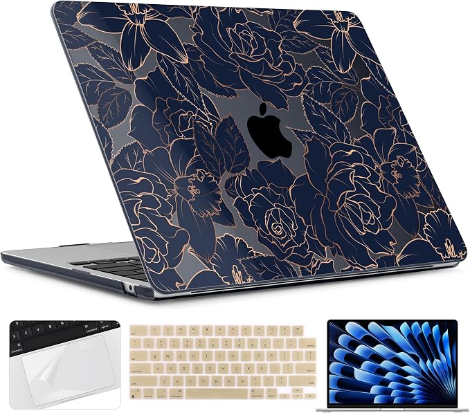 TWOLSKOO Compatible with M4 MacBook Air 15 inch Case 2025-2023 Released Model by TWOLSKOO