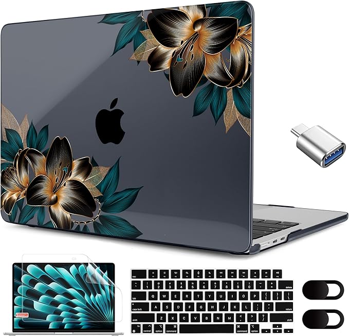 MEEgoodo for M4/M3/M2 MacBook Air 15.3 inch Case 2025 2024 2023, Case Fit Model by MEEgoodo