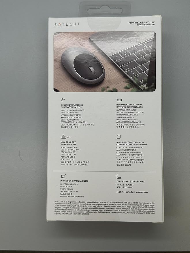 Satechi M1 Wireless Bluetooth Mouse, USB-C Rechargeable, Compact & Portable - Image 10