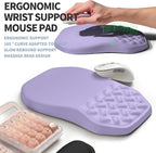 2-in-1 Ergonomic Set, Wave Keyboard Wrist Rest and Massage Slope Mouse Pad - Image 3
