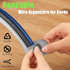 80PCS Hook and Loop Cable Straps, Cable Management Under Desk, Adhesive Cable - Image 2
