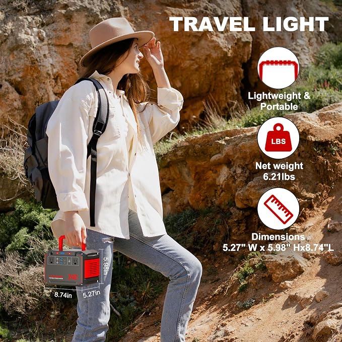 MARBERO Portable Power Station 240Wh 350W Peak Camping Portable Power Bank - Image 6