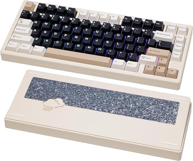 KEEBMONKEY WOBKEY Rainy 75 CNC Aluminum HMX/JWK/Cocoa Switches Triple-Mode by KEEBMONKEY