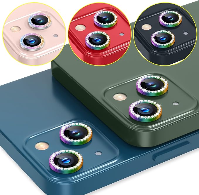 AGVEE 3+3 6 Pack for iPhone 13 6.1" / 13 Mini 5.4" Camera Lens Cover Protector - Image 7