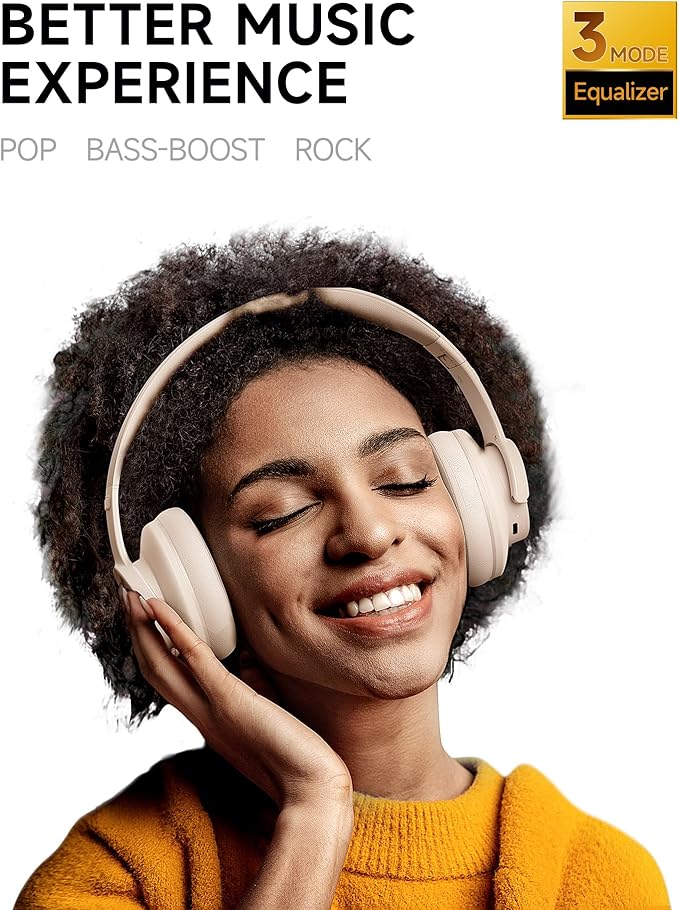 Picun B8 Bluetooth Headphones, 120H Playtime Headphone Wireless Bluetooth - Image 2