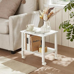 2 Tier Printer Stand with Storage, Under Desk Shelf Printer Table, Rolling - Image 5