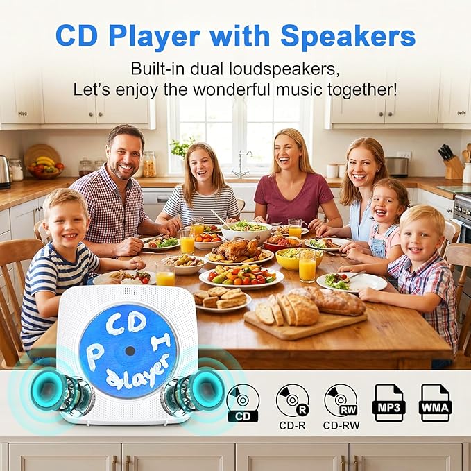 Gueray CD Player Portable Bluetooth: Mini CD Player - Image 4