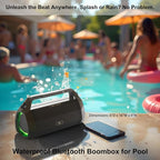 Portable Waterproof Speaker Bluetooth 5.3, Rugged 120W Loud Outdoor Boombox - Image 2
