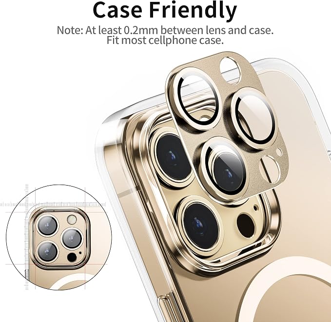 Camera Lens Protector for iPhone 14 Pro/iPhone 14 Pro Max, Alloy Metal Camera - Image 5