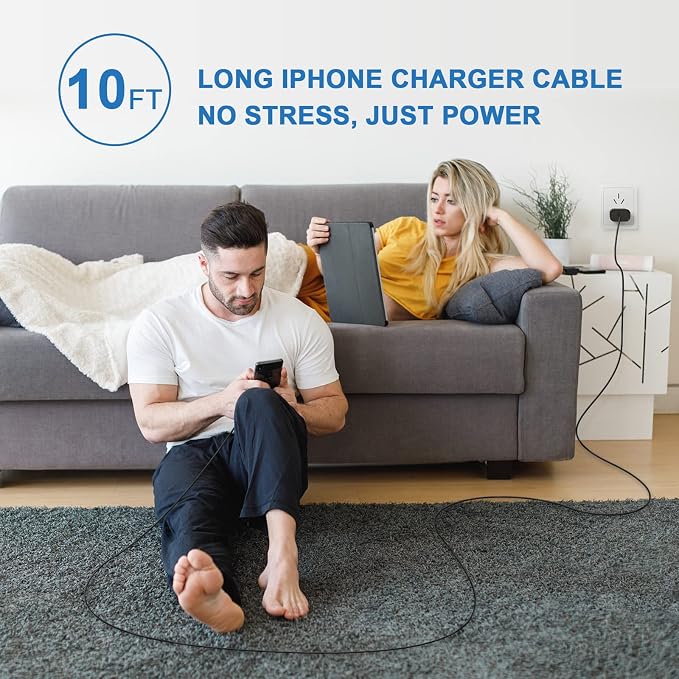 Matsusho iPhone Charger Fast Charging 10 FT, 2 Pack 20W USB C Wall Charger Block - Image 9