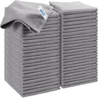 HOMEXCEL Grey Microfiber Cleaning Cloth, 50 Pack Cleaning Towels by HOMEXCEL