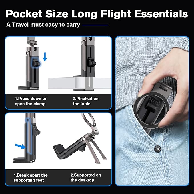 Metal Airplane Travel Essentials Phone Holder Mount - Image 11