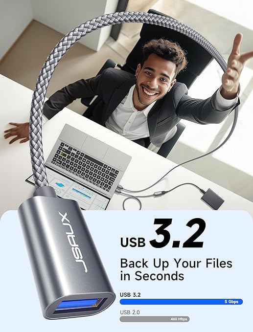 JSAUX 2Pack 1.6FT+1.6FT USB 3.0 Extension Cable, Type A Male to Female USB - Image 2