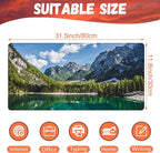 Desk Mat, Lake Mountain Landscape Desk Pad, The Alps Large Gaming Mouse Pad - Image 2