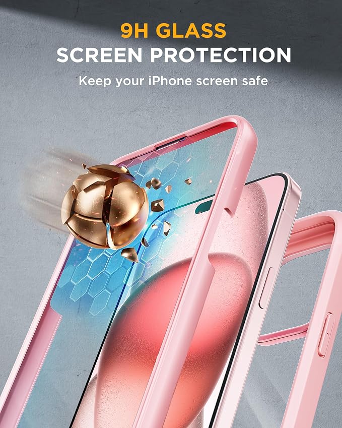 Miracase Glass Series Designed for iPhone 15 Plus Case 6.7', Full-Body Military - Image 6