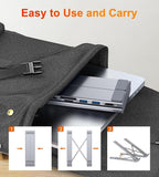 Laptop iPad USB C Docking Station Stand, Aluminum Tablet Holder, 8 in 1 USB C - Image 5