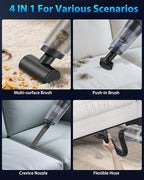 Handheld Vacuum Cordless 1.1 Pounds Car Vac 10000PA Hand Held Vacuums 4-in-1 - Image 3