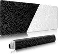 XVX Black and White Topographic Mousepad, XXLarge Gaming Mouse Pad by GMKWTL