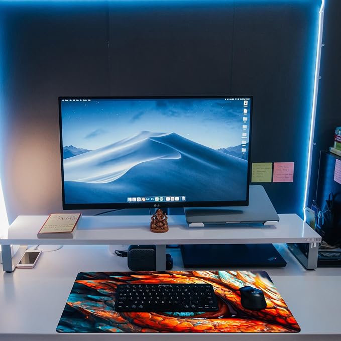 Large Gaming Mouse Pad for Desk, Dragon Blue Eyes Desk Mat, Dragon Eyes Desk Pad - Image 6