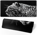 Black and White Gaming Mouse Pad 31.5 x 11.8 Inch Extended Large Mouse Pad by Brecoy