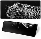 Black and White Gaming Mouse Pad 31.5 x 11.8 Inch Extended Large Mouse Pad by Brecoy
