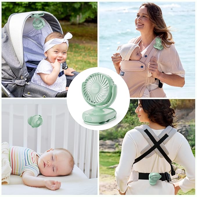 Momcozy Portable Fan with Clip | 4-Speed Mini-Fan - Image 4