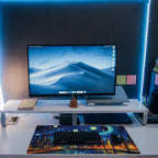 Desk Pad, City Starry Night Desk Mat, Abstract Oil Painting Large Gaming Mouse - Image 6