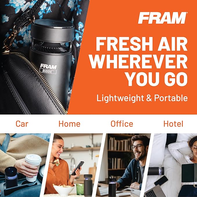 FRAM Buddie HEPA Air Purifier H13 Filtration & UV-C LED Sanitization, - Image 5