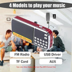 Leting Portable AM/FM Radio and MP3 Speaker, Mini Rechargeable Radio - Image 4