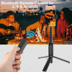 Selfie Stick Tripod with Remote Aluminum Alloy Phone Tripod Bluetooth Remote - Image 5